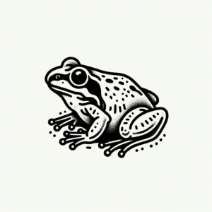 Tiny Frog With Minimalistic Features