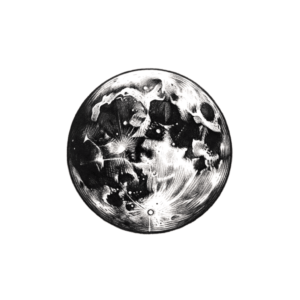 Tiny Full Moon With Subtle Details