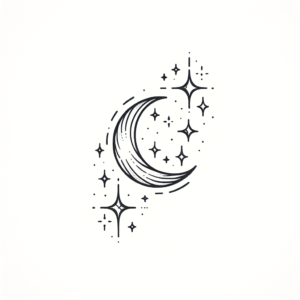 Tiny Moon With Dainty Stars