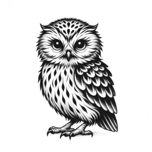 Tiny Owl With Delicate, Dainty Features