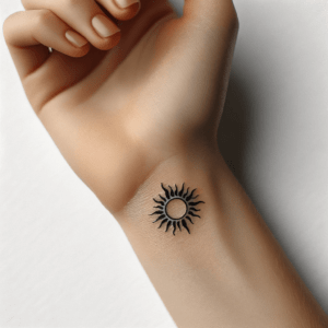 Tiny Sun Tattoo Perfect For Wrist Or Ankle