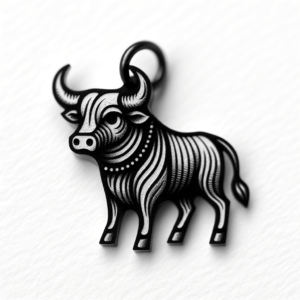 Tiny Taurus Bull With Minimal Details