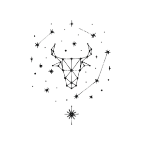 Tiny Taurus Constellation With Minimal Stars