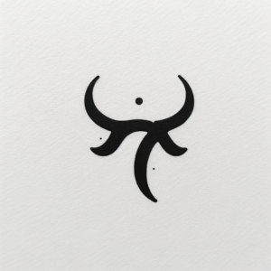 Tiny Taurus Glyph With Minimal Design