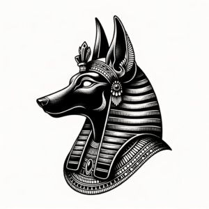 Traditional Anubis With Pharaoh Headdress