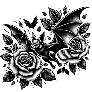Traditional Bat With Roses