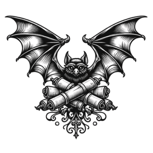 Traditional Bat With Scrolls