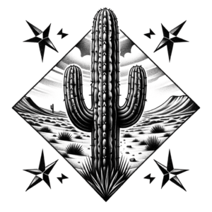 Traditional Cactus With A Western Theme