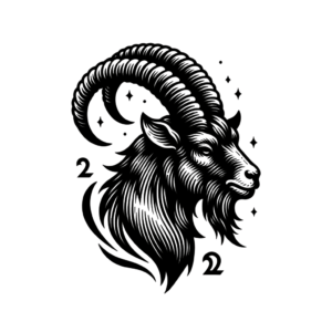 Traditional Capricorn Goat With Bold Ink