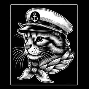 Traditional Cat With Sailor Hat
