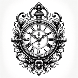 Traditional Clock With Ornate Details