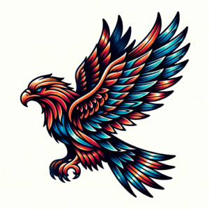 Traditional Eagle With Vibrant Colors