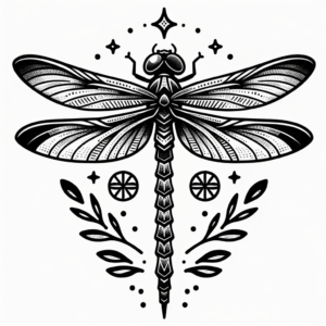 Traditional Elements In A Classic Americana Dragonfly