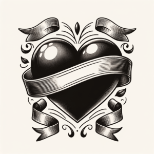 Traditional Heart With A Banner