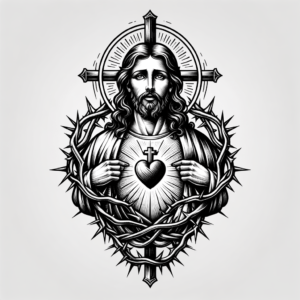Traditional Jesus With Sacred Heart