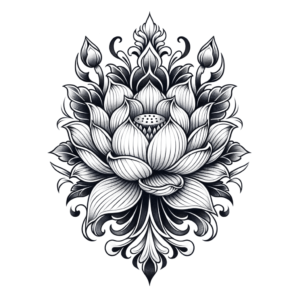Traditional Lotus Flower With Classic Design