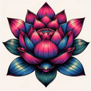 Traditional Lotus With Bold Colors