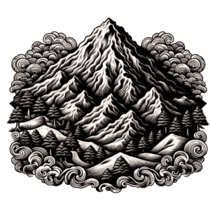 Traditional Mountain With Classic Motifs