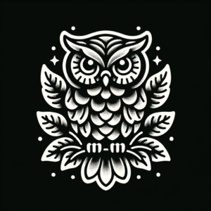 Traditional Owl With A Classic Tattoo Style