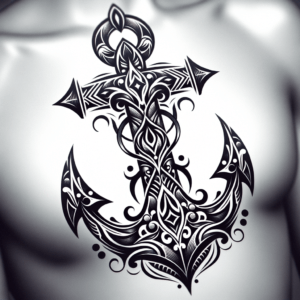Tribal Anchor With Intricate Patterns