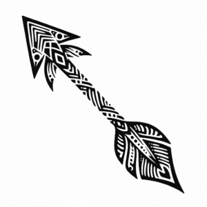 Tribal Arrow With Intricate Patterns