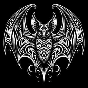 Tribal Bat With Bold Patterns
