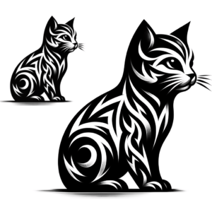 Tribal Cat With Sharp Angles