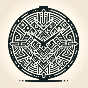 Tribal Clock With Distinct Tribal Patterns