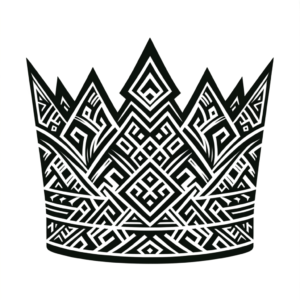 Tribal Crown With Bold Geometric Patterns