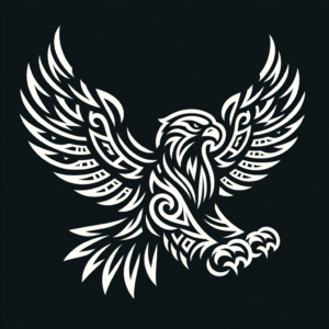 Tribal Eagle With Bold Patterns