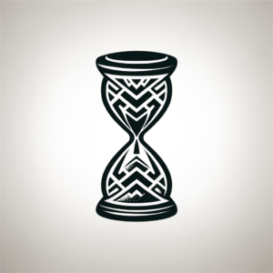 Tribal Hourglass With Bold, Geometric Patterns