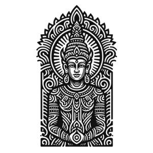 Tribal Jesus With Intricate Patterns