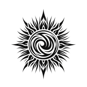 Tribal Sun With Sharp, Bold Patterns