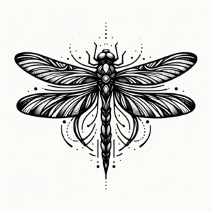 Unique Shapes In An Abstract Dragonfly
