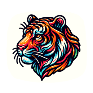 Vibrant Tiger In New School Style