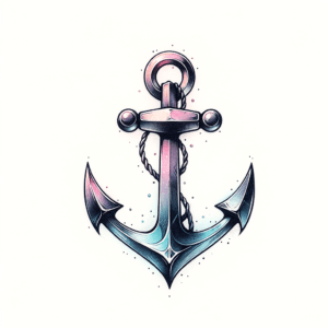 Watercolor Anchor With Pastel Hues