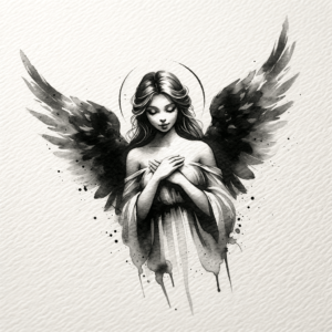 Watercolor Angel With Soft Hues
