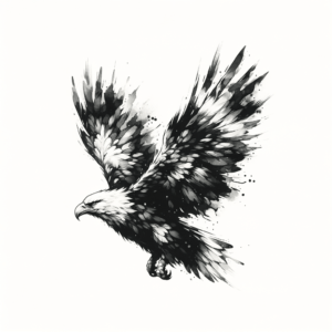 Watercolor Eagle With Blended Hues