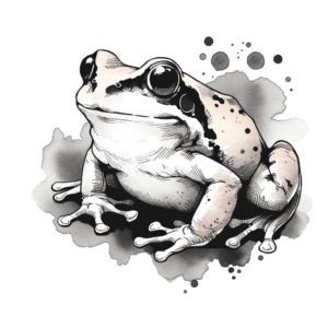 Watercolor Frog With Soft Colors