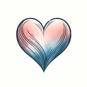 Watercolor Heart With Soft Gradients