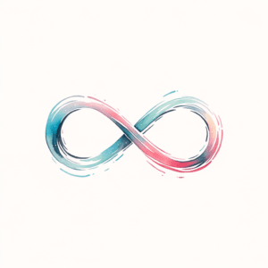 Watercolor Infinity With Pastel Colors