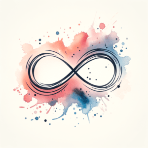 Watercolor Infinity With Splash Effects