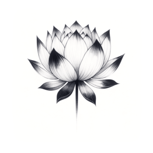Watercolor Lotus Flower With Soft Gradients