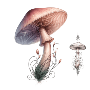 Watercolor Mushroom With Soft, Blended Colors