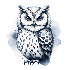 Watercolor Owl With A Soft, Painterly Effect