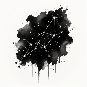 Watercolor Style Celestial Constellation