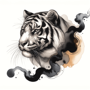Watercolor Tiger With Smooth Transitions