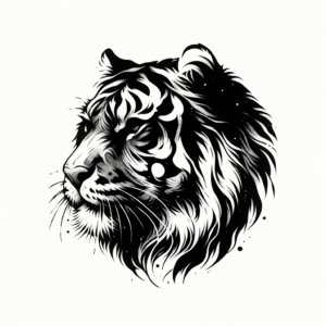 Watercolor Tiger With Soft Edges