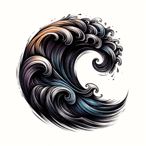 Watercolor Wave With Blended Hues