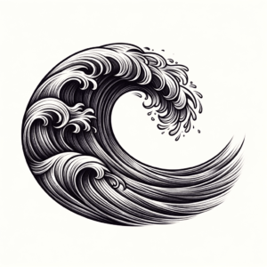 Watercolor Wave With Gradient Colors